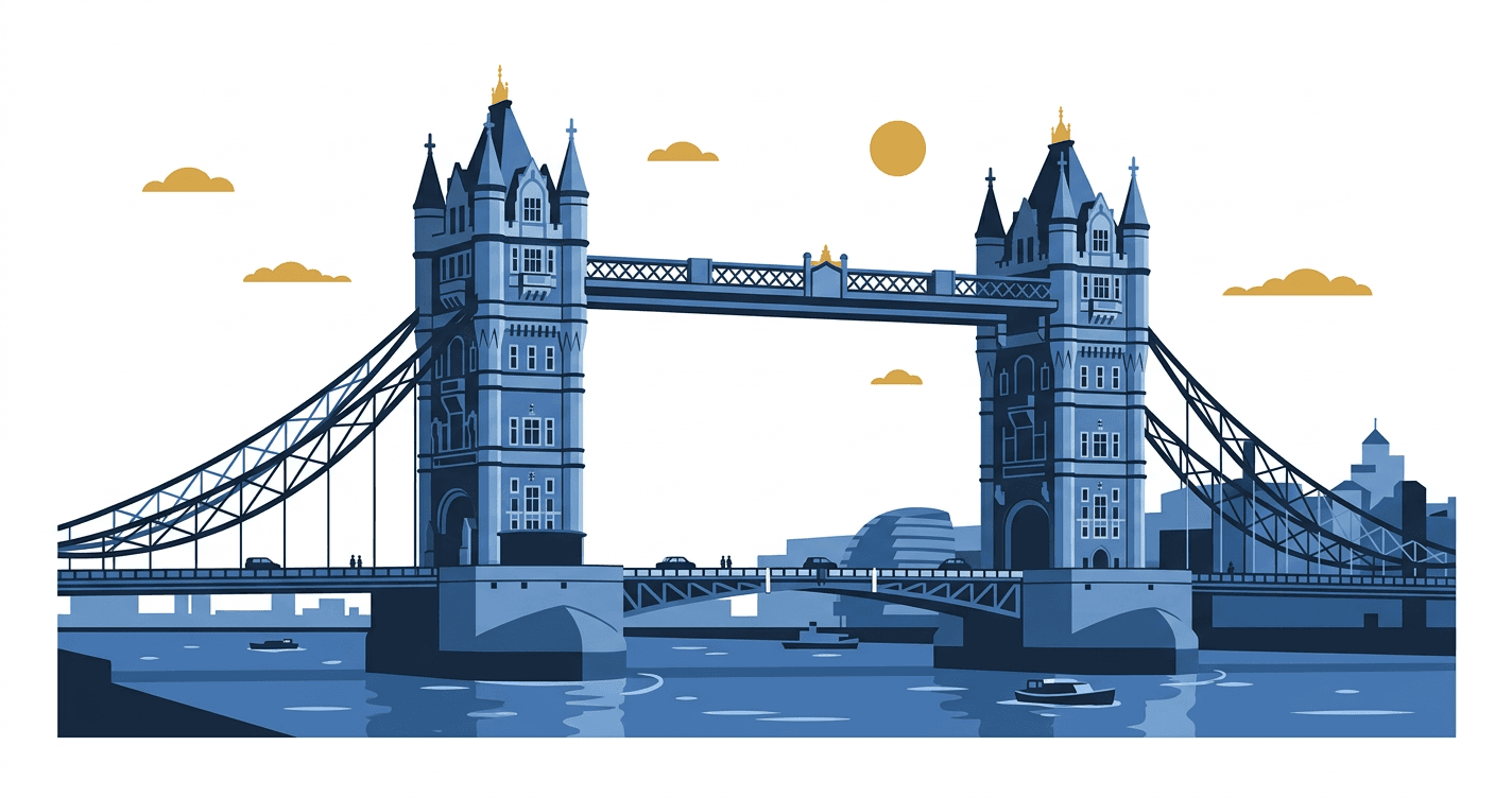 Illustration of a London landmark near City of London